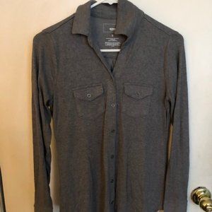 Sanoma Gray Button Down Top - Small